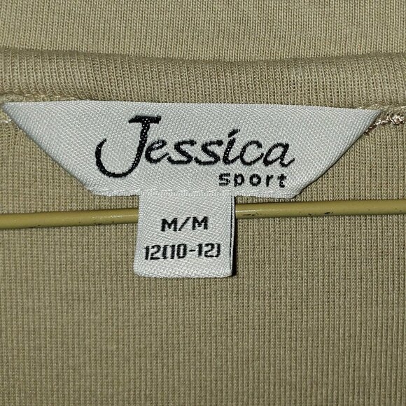 Ladies JESSICA Sport 3/4 Length V Neck Tunic w/Embroidered Neckline in Tan - M - Picture 5 of 5